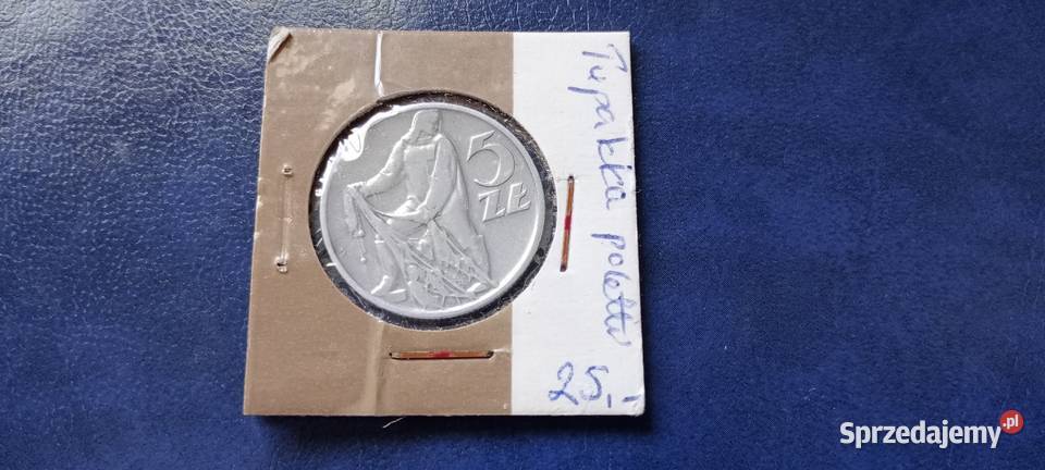 Stare monety 5 złotych 1960 Rybak PRL Polska Numizmatyka