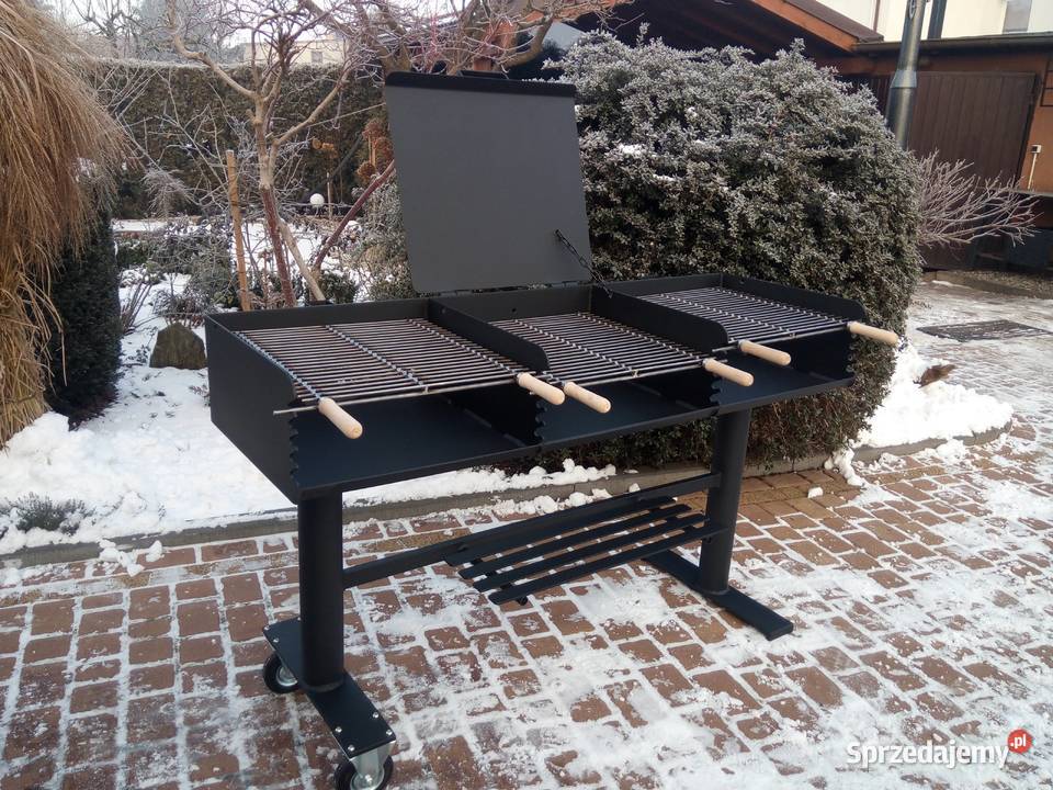 Gastronomiczny grill TRÓJKOMOROWY blacha 5 mm Damasławek