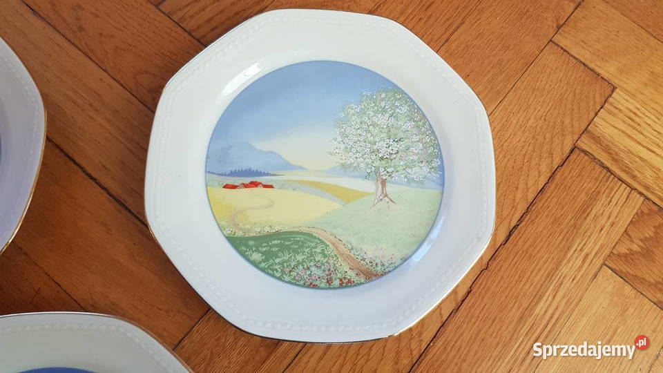 schirnding  porcelanowe talerzyki pory roku śląskie