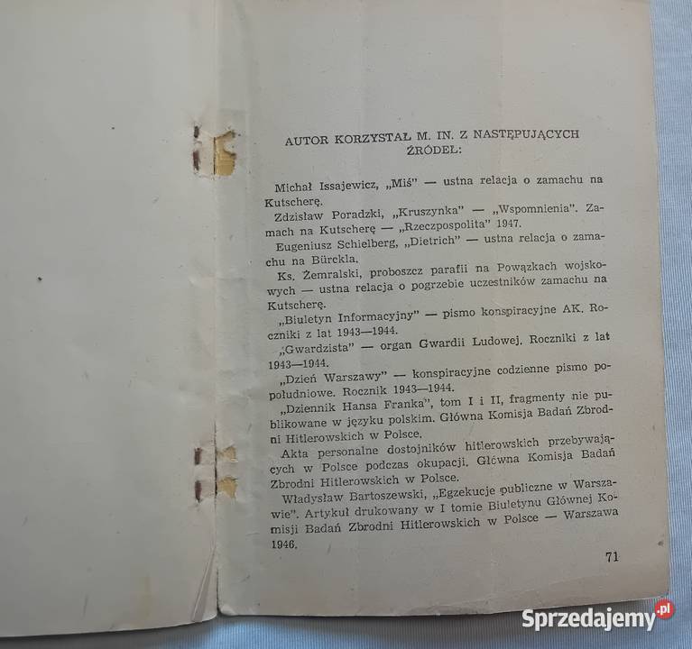 Żółty Tygrys MDuninWąsowicz Zamach na Kutscherę Koźminek