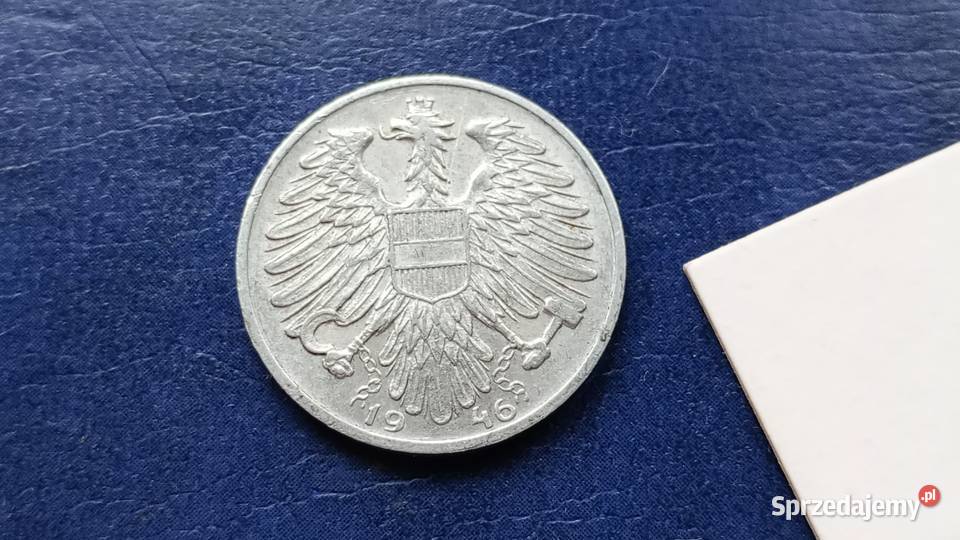Stare monety 1 szyling 1946 Austria Lesko
