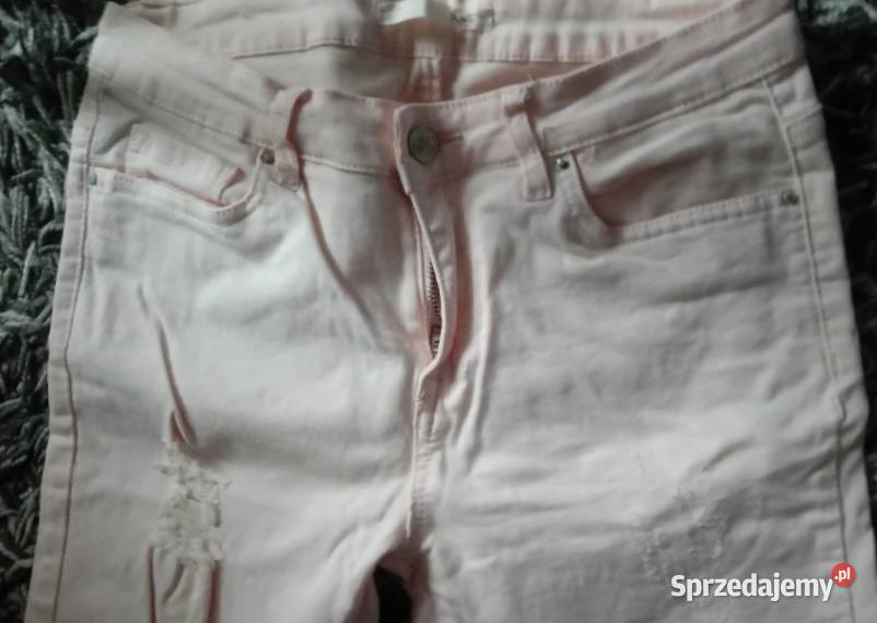 Jeansy z dziurami rozciągliwe kolorowy Chrzanów