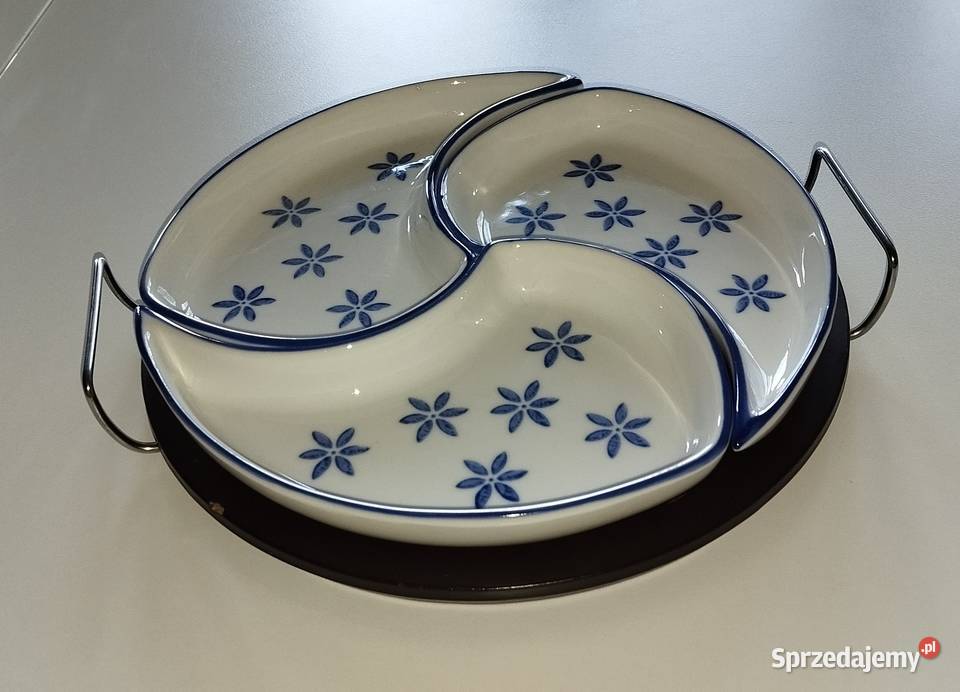 Komplet porcelanowych salaterek Domexa na tacy Warszawa sprzedam