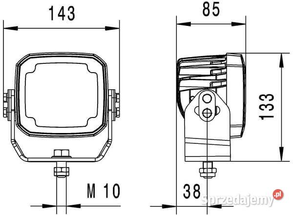Lampa robocza LED kwadratowa 4000 lm 1224V z Kamionna
