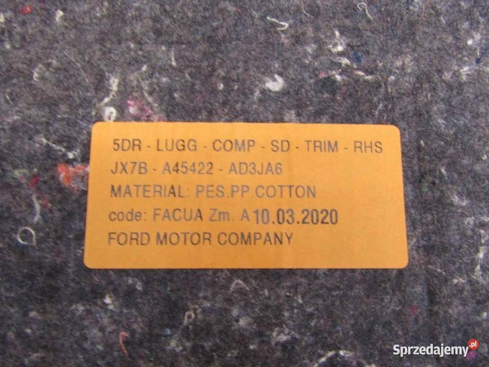 BOCZEK BAGAŻNIKA PRAWY TYLNY TYŁ FORD FOCUS MK4 Tapicerki samochodowe