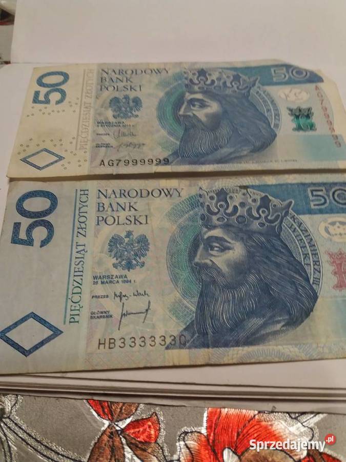 Banknoty z6oma jednakowym cyframi Kraków