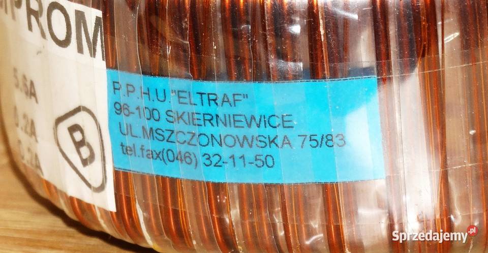 Transformator sieciowy toroidalny U1 220 V U2 17