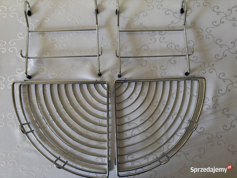 Półka narożna zawieszana komplet 2 Koszyk na Półki