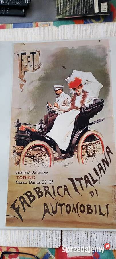 Unikatowa Tablica FIAT 1899 Wielki Format 87 Wąbrzeźno