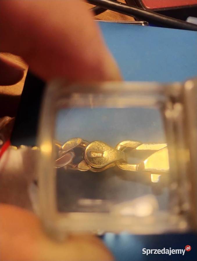 ZŁOTY ŁAŃCUSZEK PANCERKA PEŁNA 14K 585 62 g 65 śląskie Sosnowiec
