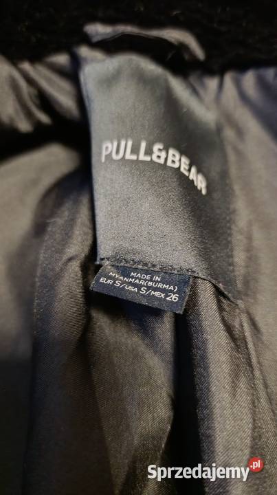 PullBear futro damskie S czarne długie płaszcz Bielsko-Biała sprzedam