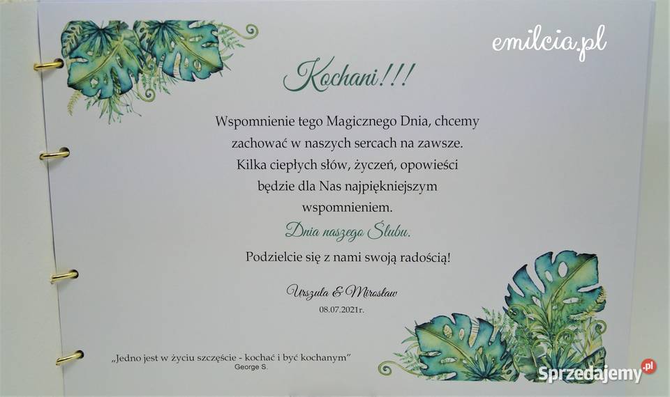 Księga Gości Weselnych Ankiety Zielona Góra