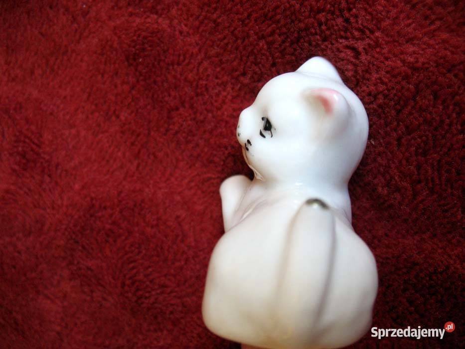 Kot malutki uroczy kotek Figurka porcelana 4 x 4 Siedlce