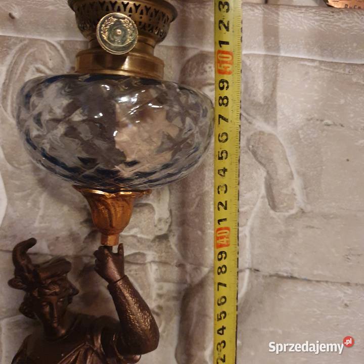 Sprawnafiguralna lampa naftowa z cynkalu 80 5 Wrocław