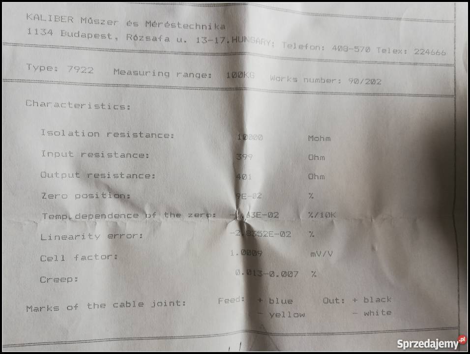 Belka tensometryczna 100 tensometr Dąbrowa Górnicza