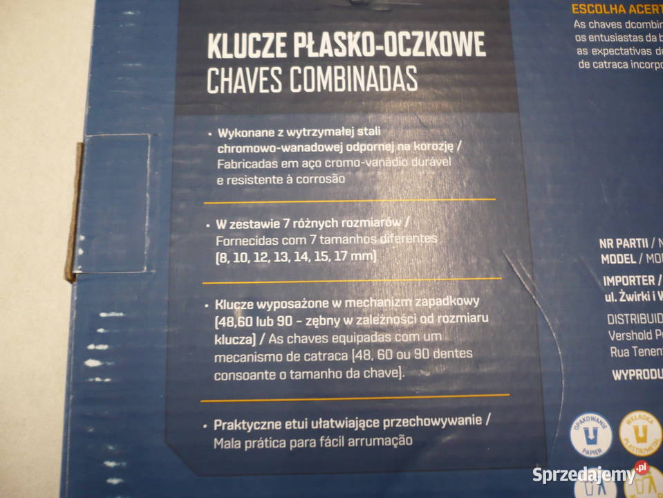 zestaw kluczy płaskooczkowych z grzechotką w Klucze Jaworzno