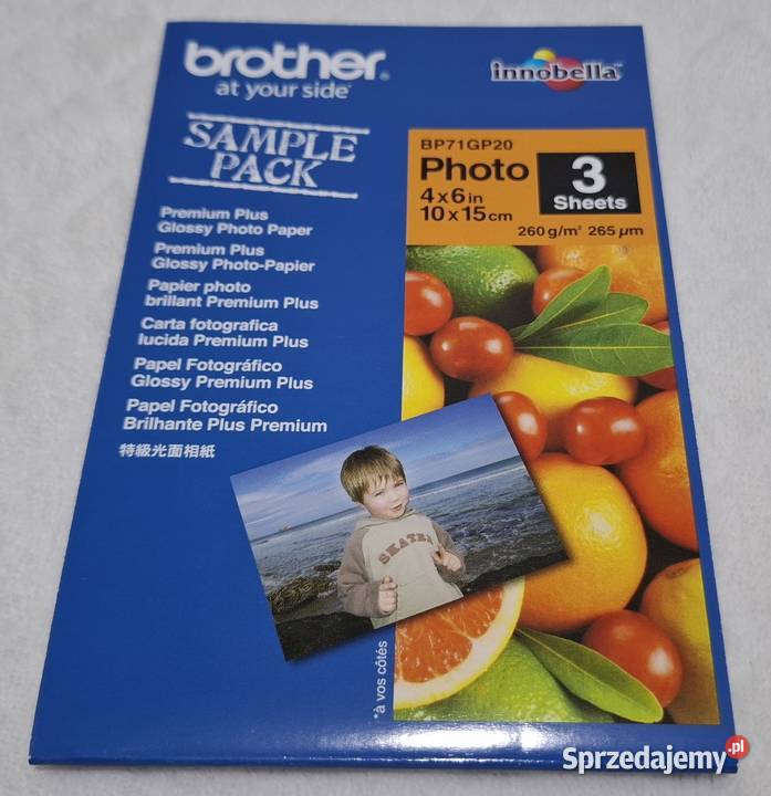 Papier fotograficzny Brother 10x15 260g Glossy Wyposażenie wnętrz Czeladź sprzedam