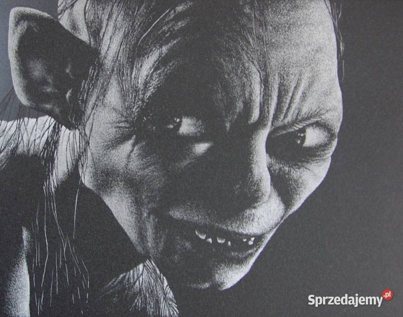 Gollum Smeagol Obraz ręcznie grawerowany na świętokrzyskie Sandomierz
