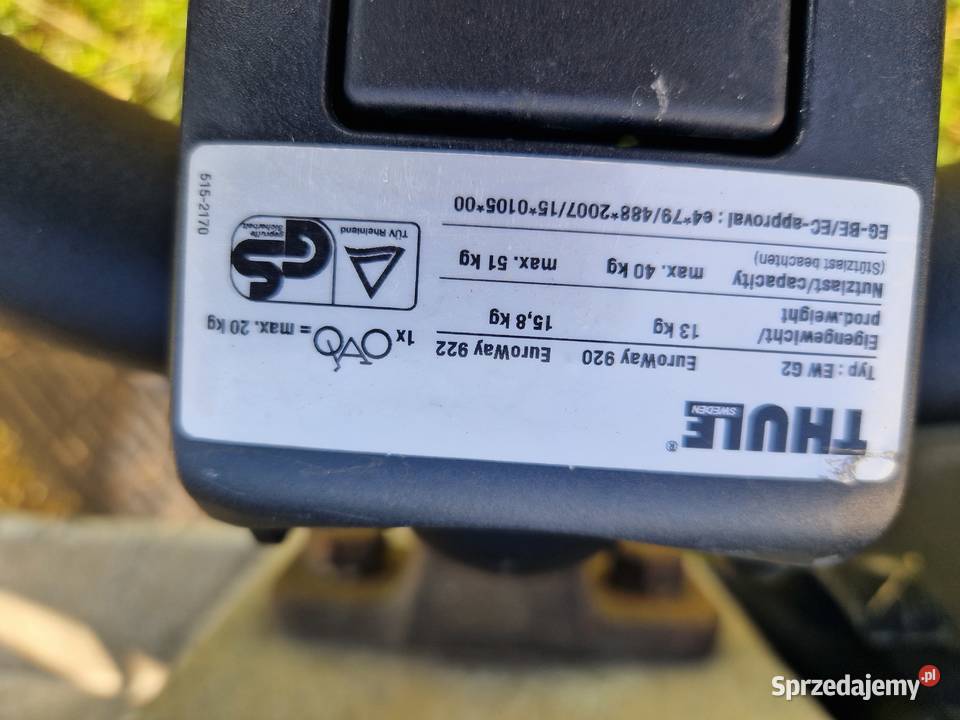 Thule EuroWay 920 platforma do przewozu 2 Bagażniki podkarpackie