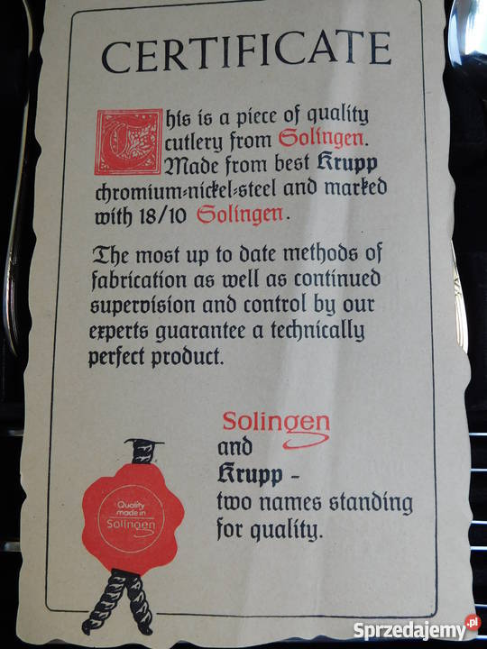 Sztućce Solingen 12os 72 el stal 1810 walizka inny kolor śląskie Katowice