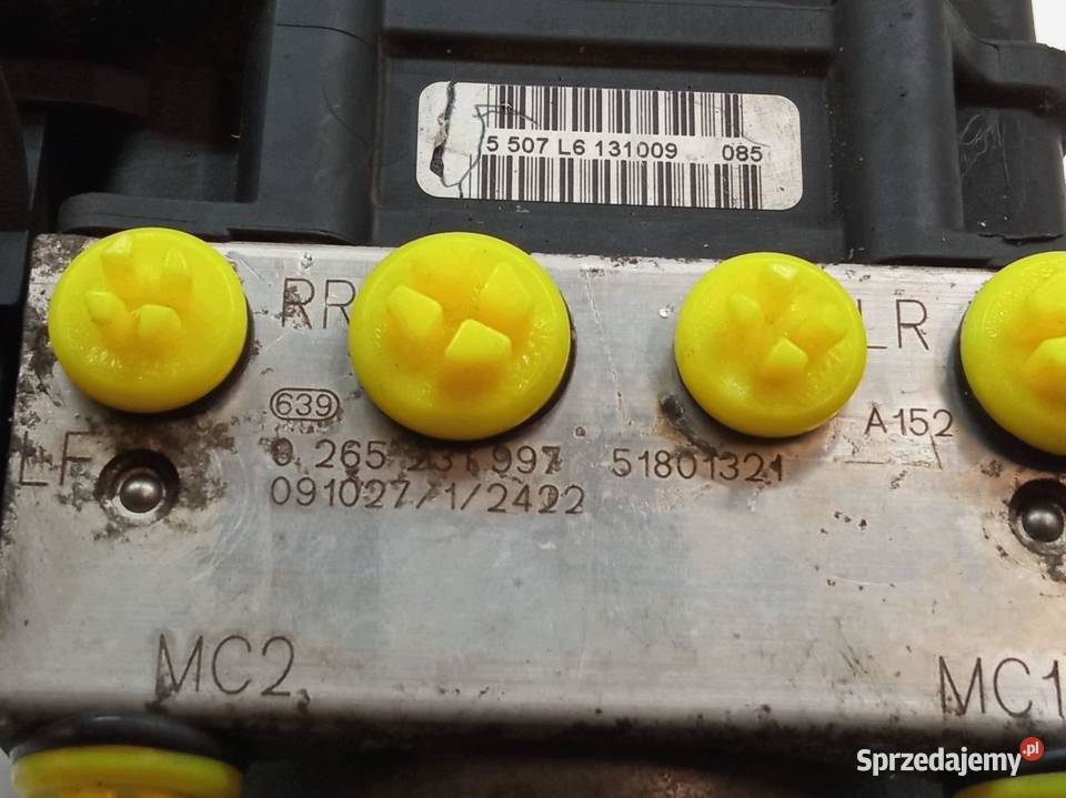 POMPA ABS 0265231997 51801321 0265800662 Citroen Rok produkcji 2009 Układ ABS i ESP