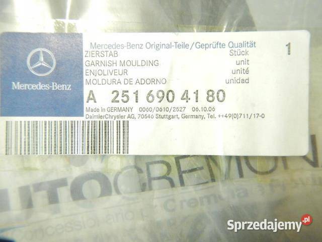 LISTWA OZDOBNA DRZWI LEWY TYŁ MERCEDES W251 OEM