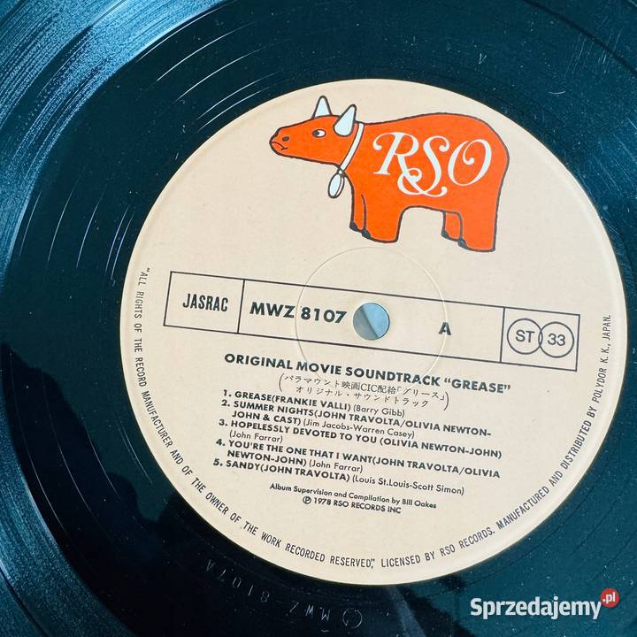 Grease OST Grease EXEX Japan Obi 2 LP 1978 RSO Gdynia