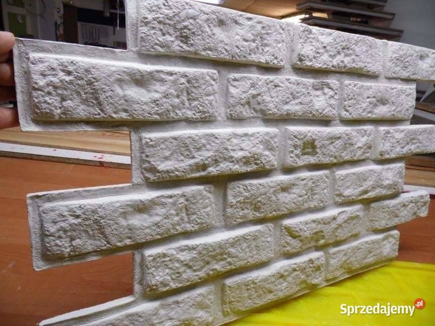 Stara biała cegła z fugą w panelu 45 x 65 HIT Panele dekoracyjne Kielce