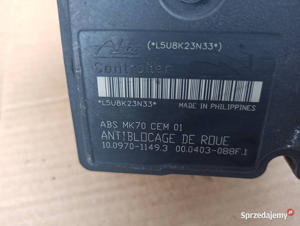 POMPA HAMULCOWA ABS Citroen C2 C3 206 206 dolnośląskie Bolesławiec sprzedam