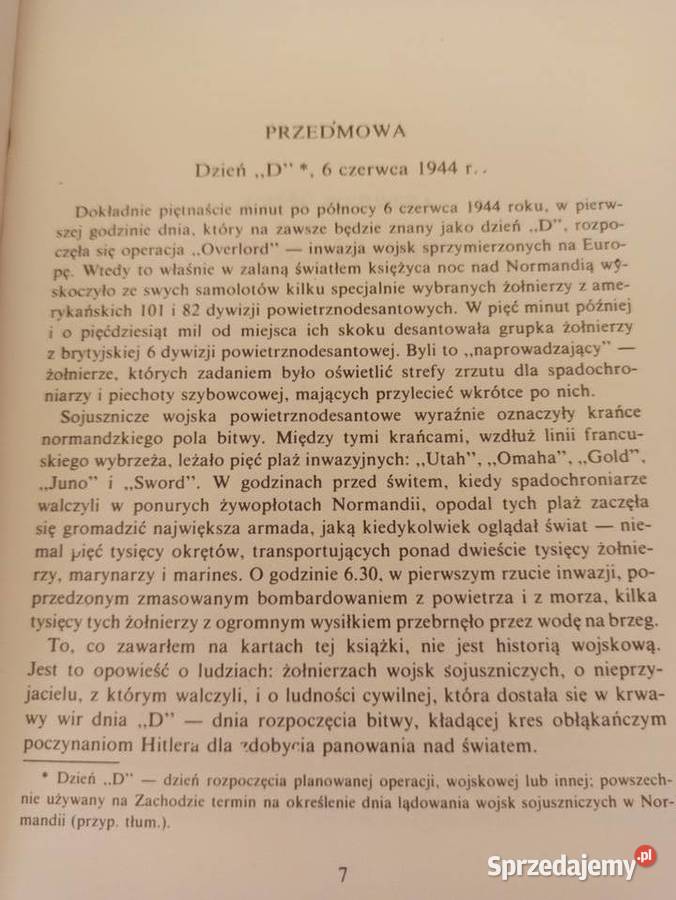 Najdłuższy Dzień Cornelius Ryan 6 czerwca 1944 Antykwariat Bielsko-Biała sprzedam
