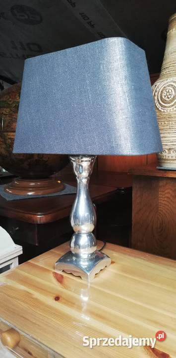Lampka srebrna glamour nocna stołowa na biurko mazowieckie Garwolin sprzedam
