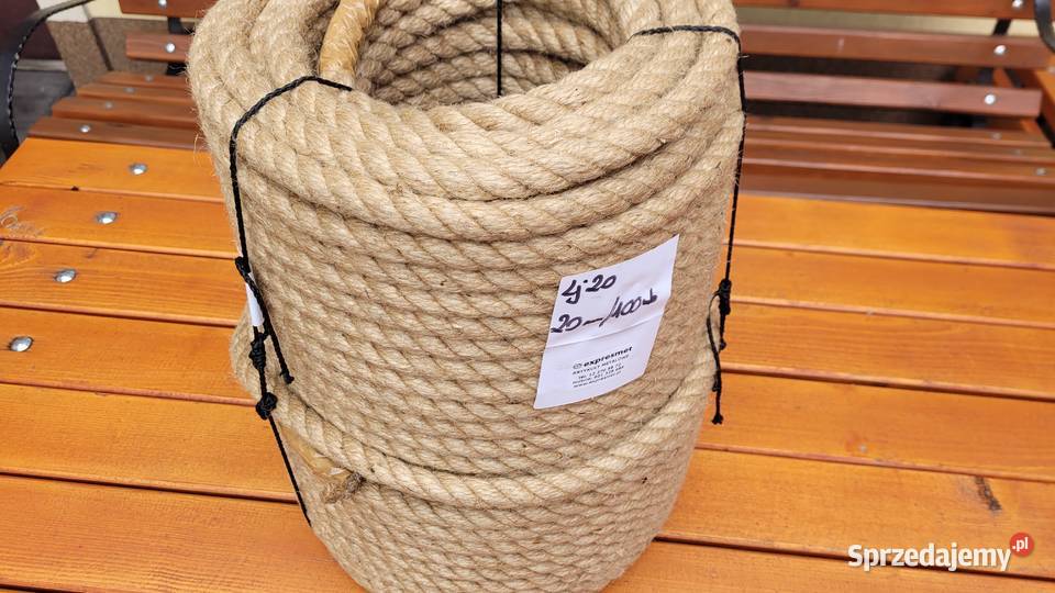 Piękna lina jutowa 20mm duża rolka 100mb Gdańsk