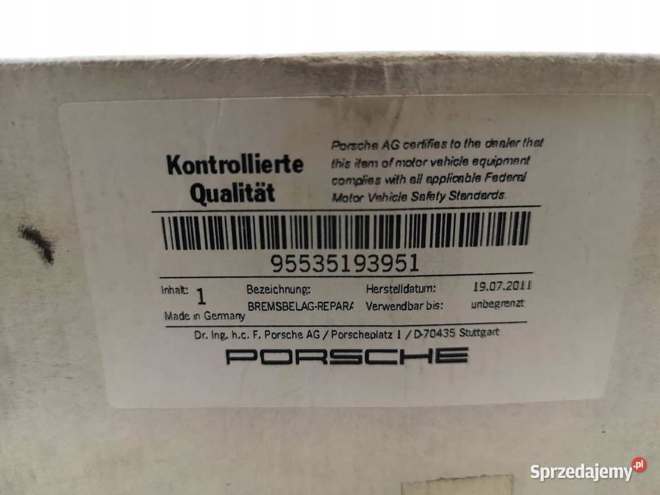 KLOCKI HAMULCOWE PRZÓD PORSCHE CAYENNE 20042010 osobowe lubelskie