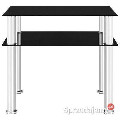 vidaXL Stolik boczny czarny 45x50x45 hartowane mazowieckie Warszawa sprzedam