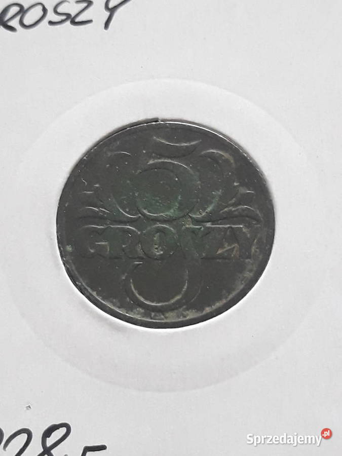 5 Groszy 1928 r super stan Konin