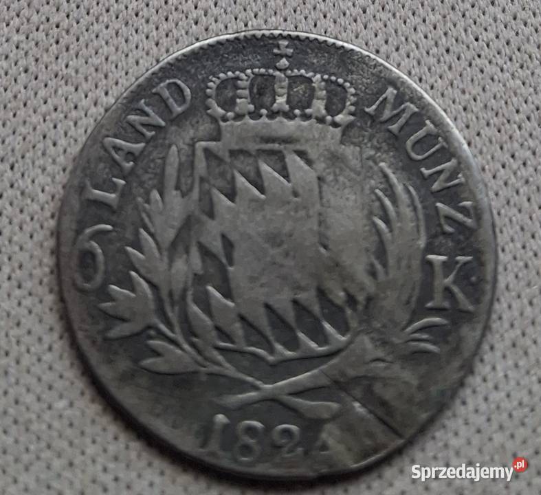 BAWARIA1824 r6 KRAJCARÓWSREBRO Numizmatyka Legionowo
