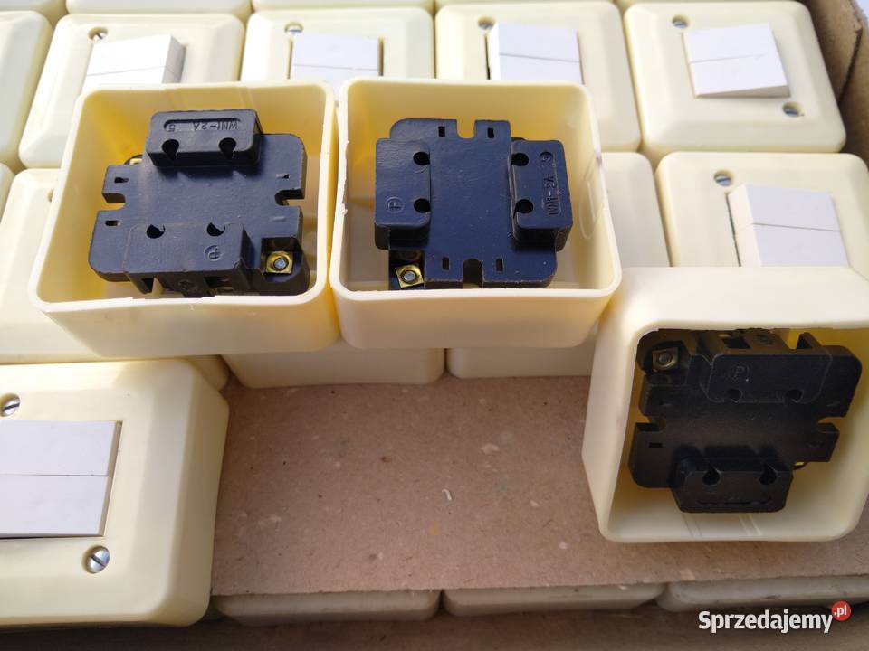 Włącznik Podwójny Ospel Bakelit PRL Loft Płock sprzedam