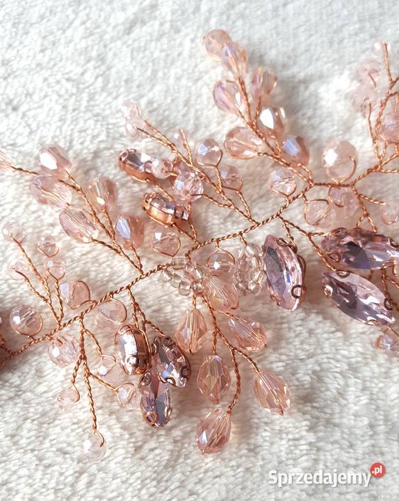 Ozdoba do włosów opaska koraliki ślub wesele Szczecin