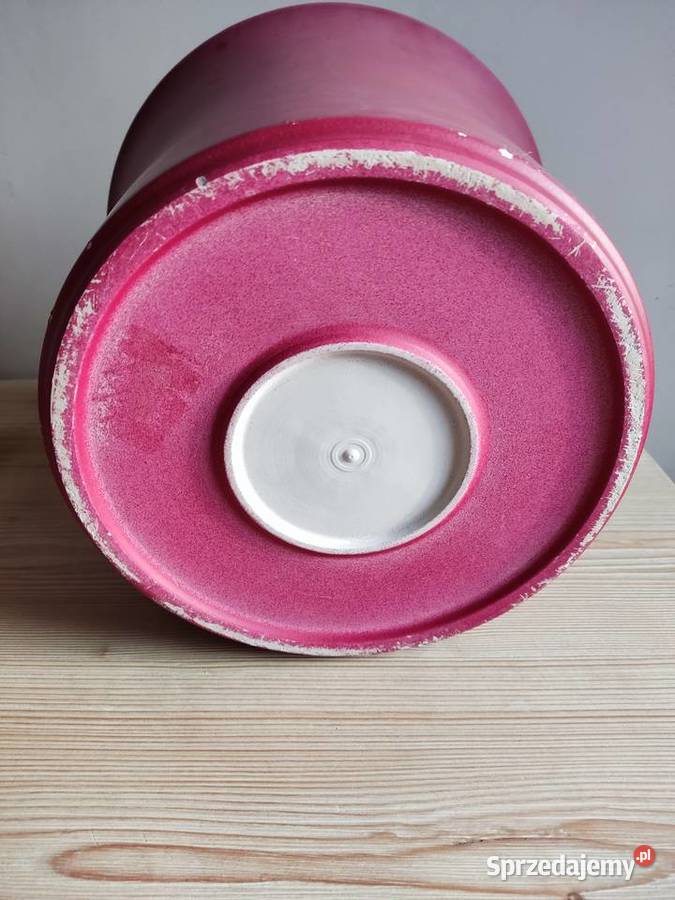 Donica doniczka ceramiczna odcień bordowy fi 29