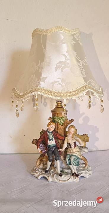 lampka stołowa figuralna porcelanowa Rękodzieło Warszawa