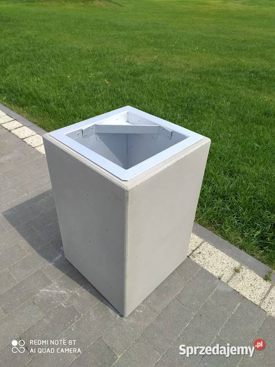 Kosz betonowy 40 l z wkładem z popielnicą Kosze na śmieci Łódź sprzedam