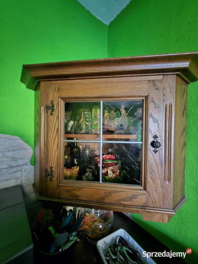 Narożna dębowa witryna Bednary