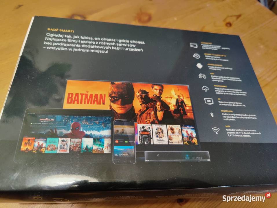 Dekoder Smart TV Box 4K 2GB Android Pilot WiFi Kalisz