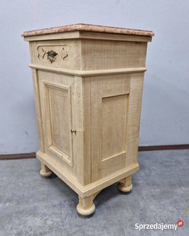 Dębowa Szafka z Kamiennym Blatem AntykiMarki Meble Antyki, Sztuka, Kolekcje Marki