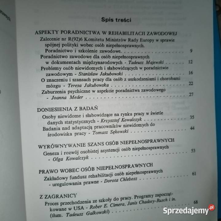 Problemy rehabilitacji książki wysyłka Gdańsk