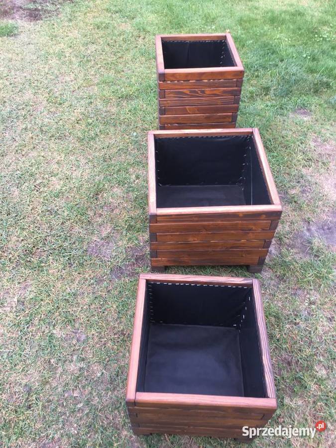 Donica drewniana donica ogrodowa doniczki pod