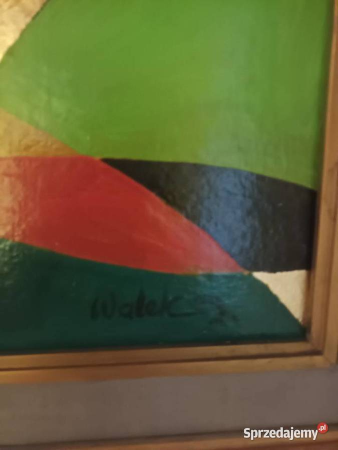 Akt kobiety w kolorstycznym otoczeniu złociste Malarstwo Bielsko-Biała