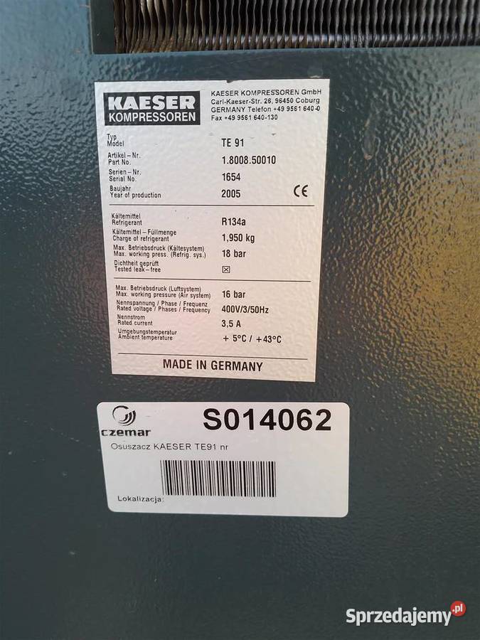 Osuszacz powietrza KAESER TE91 S014062 Wilków