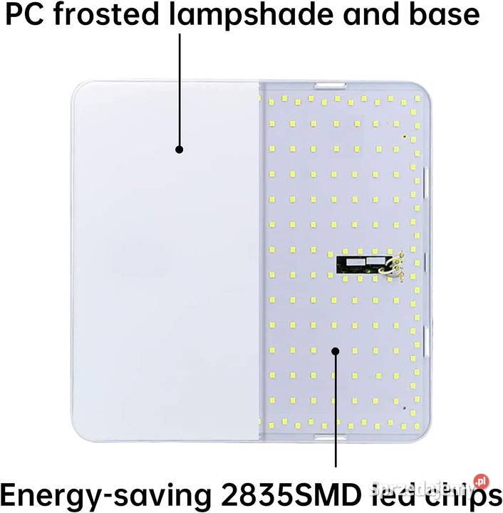 Kwadratowa lampa sufitowa 36W 6500K 3240LM Wyposażenie wnętrz Zamość