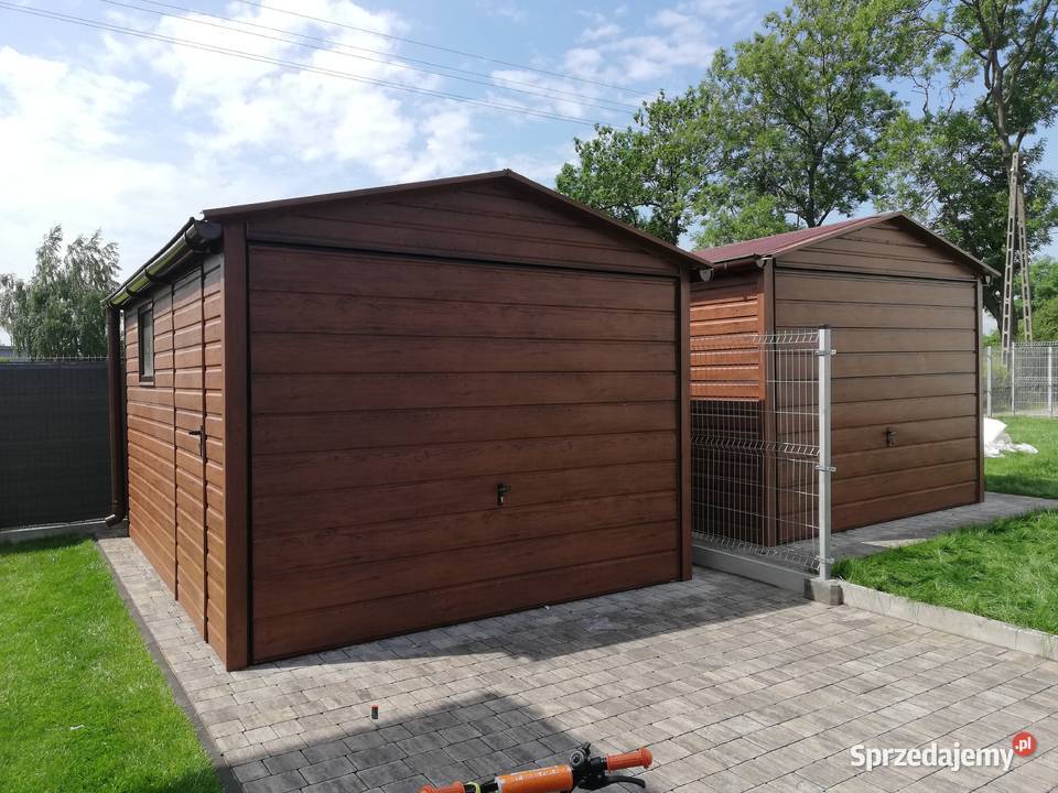 82AA Garaż Blaszany Orzech Blaszak Garaże Wiaty 15m2 Świnoujście